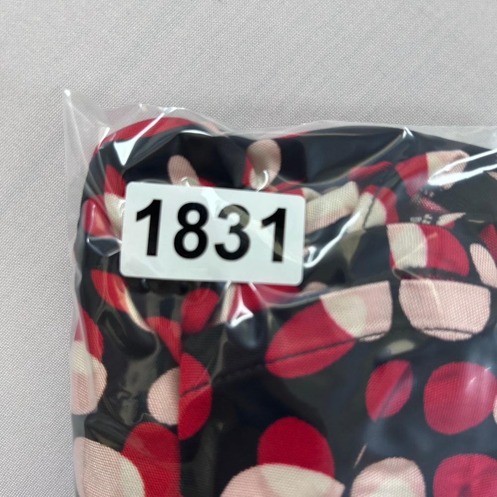 M Missoni Dress Womens 4 Black Red Polka Dot V Neck Jersey Midi Made in Italy - Picture 9 of 9